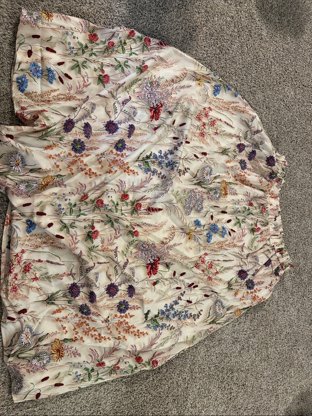 SHEIN Cream Floral Maxi Skirt plus size 3x